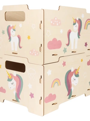 Unicorns κουτιά αποθήκευσης (σετ 2 τμχ) (5590)