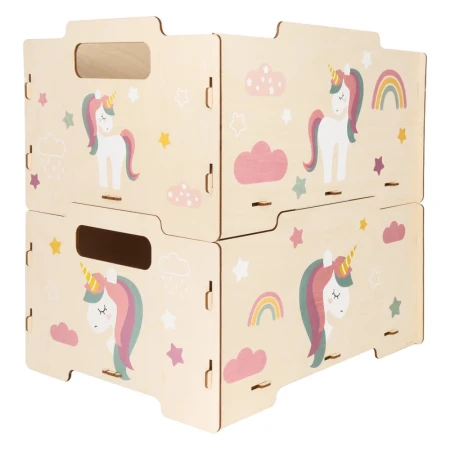 Unicorns κουτιά αποθήκευσης (σετ 2 τμχ) (5590)