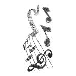 Music αυτοκόλλητα τοίχου βινυλίου S (59160)
