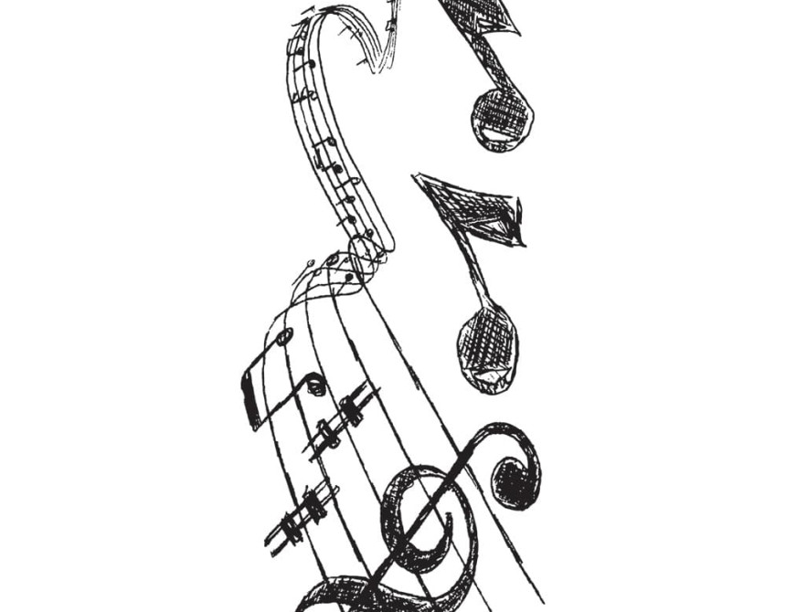 Music αυτοκόλλητα τοίχου βινυλίου S (59160)