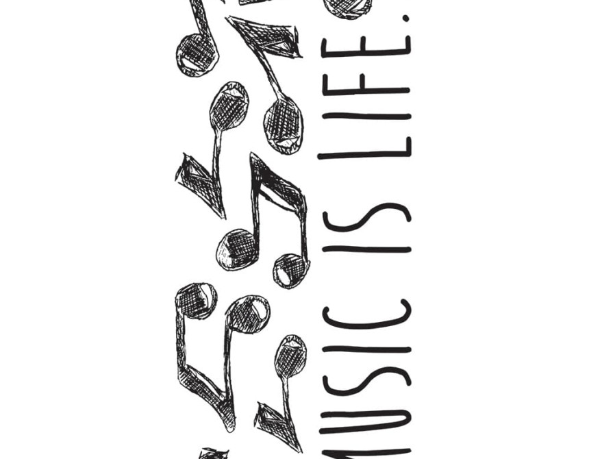 Music αυτοκόλλητα τοίχου βινυλίου S (59160)