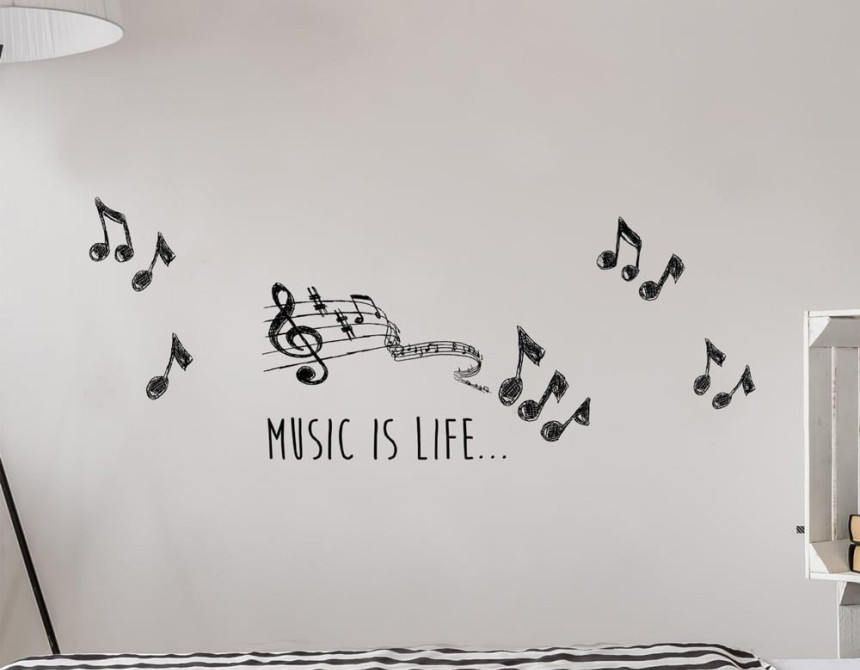 Music αυτοκόλλητα τοίχου βινυλίου S (59160)