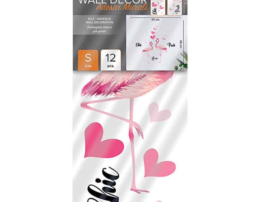 Flamingos αυτοκόλλητα τοίχου βινυλίου (59175)