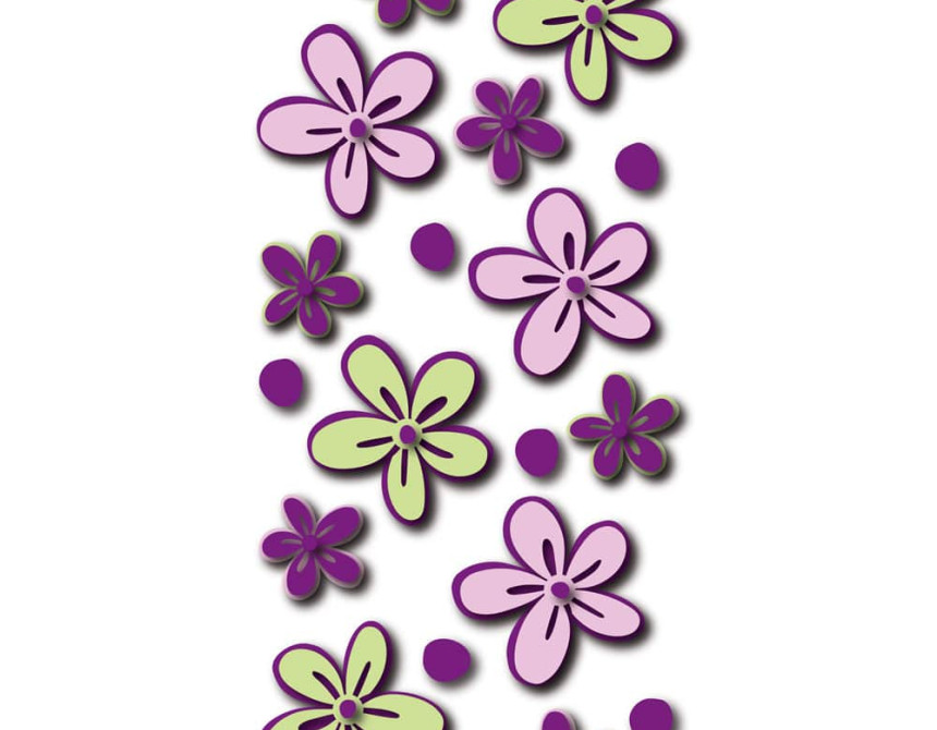 Little Flowers αφρώδη αυτοκόλλητα τοίχου S (59503)
