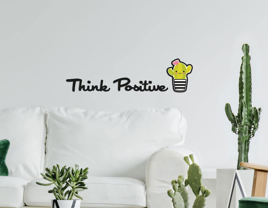 Think Positive αφρώδη αυτοκόλλητα τοίχου S (59514)