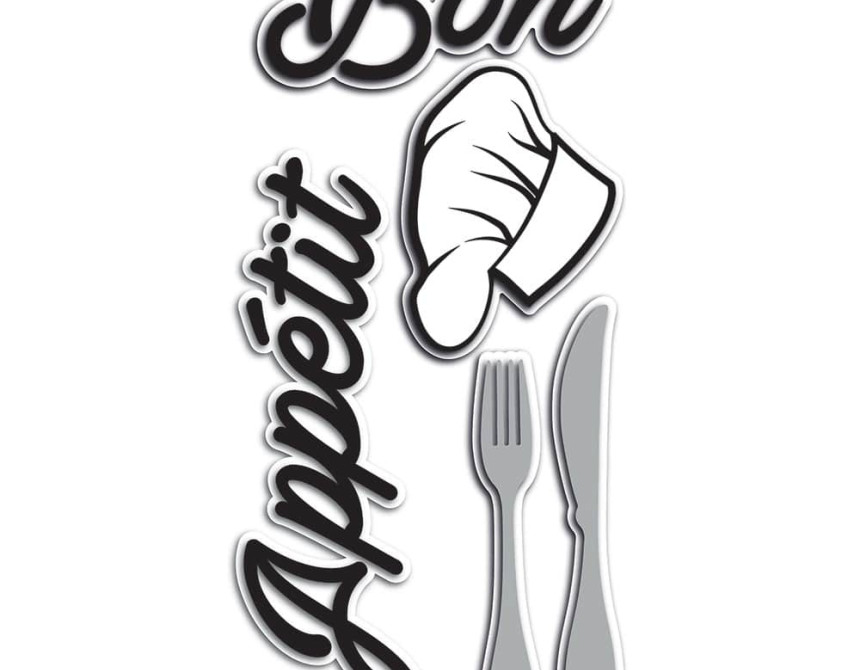 Bon Appetite αφρώδη αυτοκόλλητα τοίχου S (59515)
