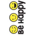 Be Happy αυτοκόλλητα τοίχου βινυλίου S (59518)