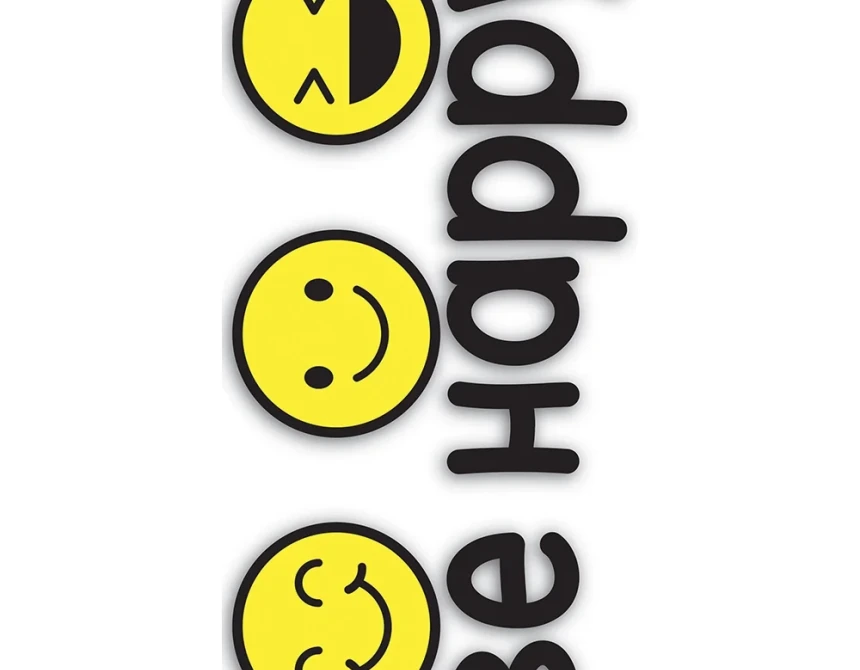 Be Happy αυτοκόλλητα τοίχου βινυλίου S (59518)