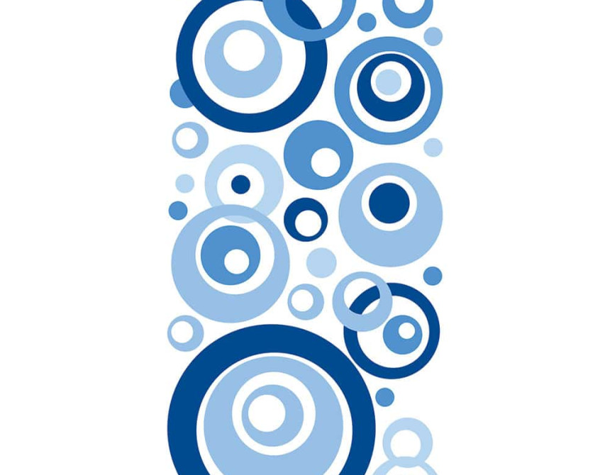 Blue Circles αυτοκόλλητα τοίχου βινυλίου (59609)