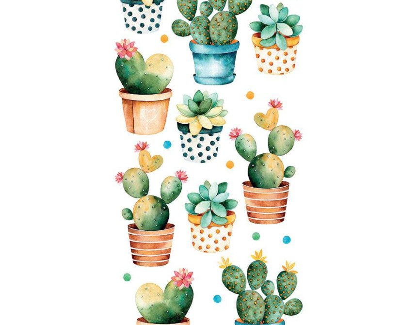 Cactus αυτοκόλλητα τοίχου βινυλίου (59615)