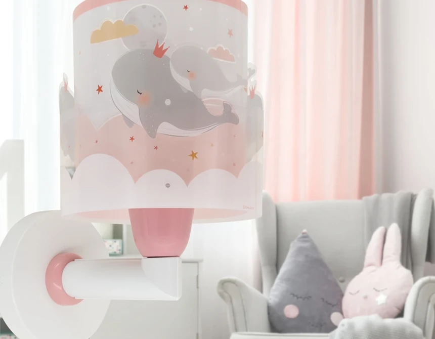 Whale Dreams Pink απλίκα τοίχου (61179S)