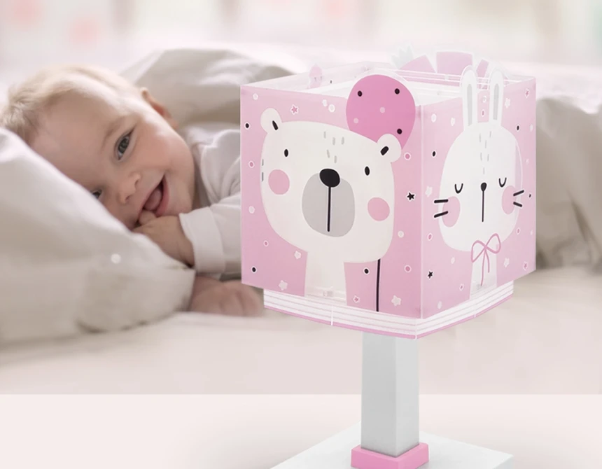 Baby Jungle Pink κομοδίνου παιδικό φωτιστικό (63111S)