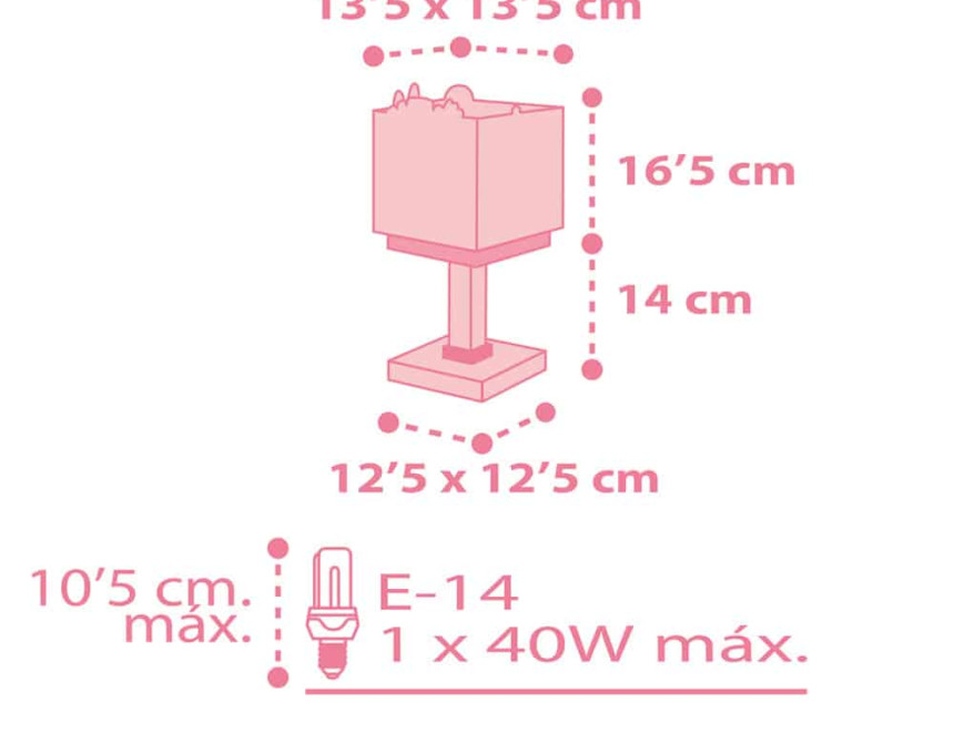 Baby Jungle Pink κομοδίνου παιδικό φωτιστικό (63111S)