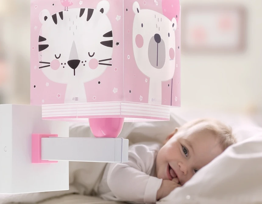 Baby Jungle Pink απλίκα τοίχου διπλού τοιχώματος (63119S)
