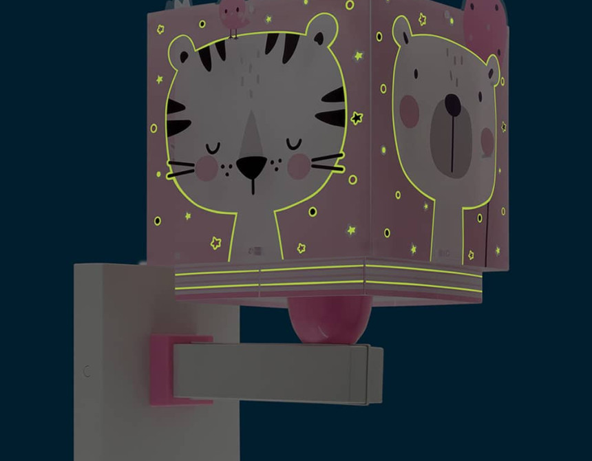 Baby Jungle Pink απλίκα τοίχου διπλού τοιχώματος (63119S)