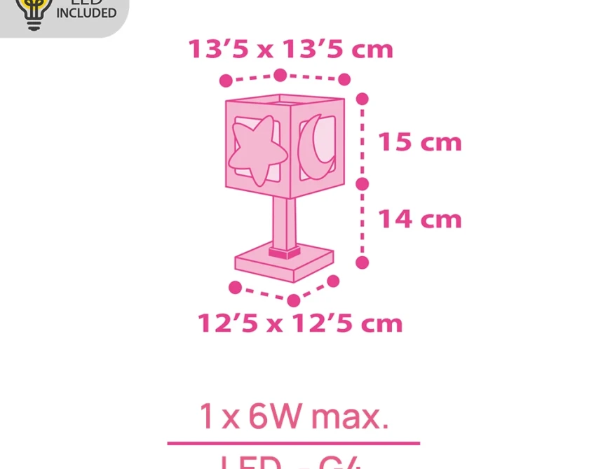 MoonLight Pink επιτραπέζιο φωτιστικό LED (63231NS)