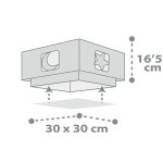 Moonlight Gray παιδική πλαφονιέρα οροφής (63236ME)