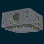 Moonlight Gray παιδική πλαφονιέρα οροφής (63236ME)