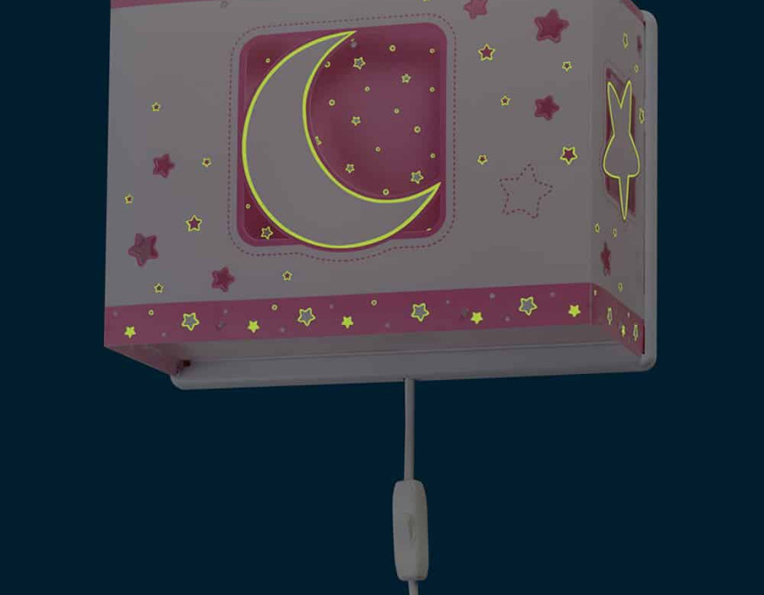 MoonLight Pink απλίκα τοίχου διπλού τοιχώματος (63238S)