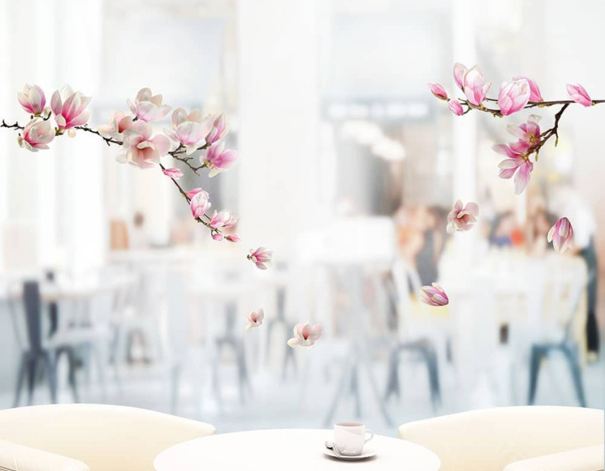 Magnolia αυτοκόλλητα βινυλίου για τζάμι (64006)