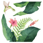 Tropical Flowers αυτοκόλλητα βινυλίου για τζάμι (64017)