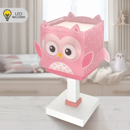 Little Pink Owl παιδικό φωτιστικό κομοδίνου (64481Ν)
