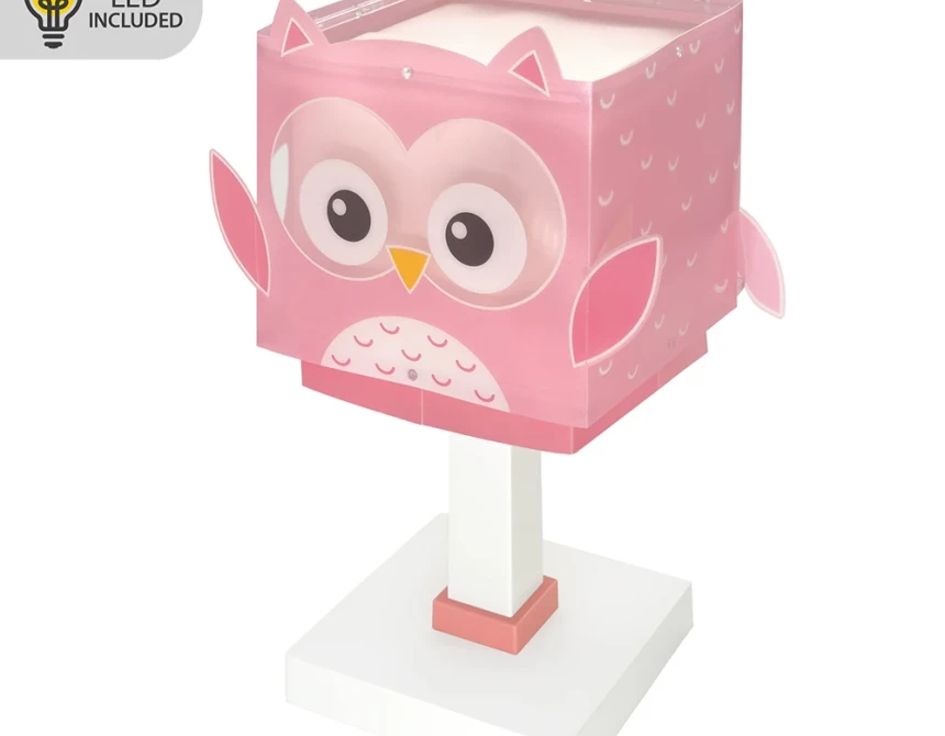 Little Pink Owl παιδικό φωτιστικό κομοδίνου (64481Ν)