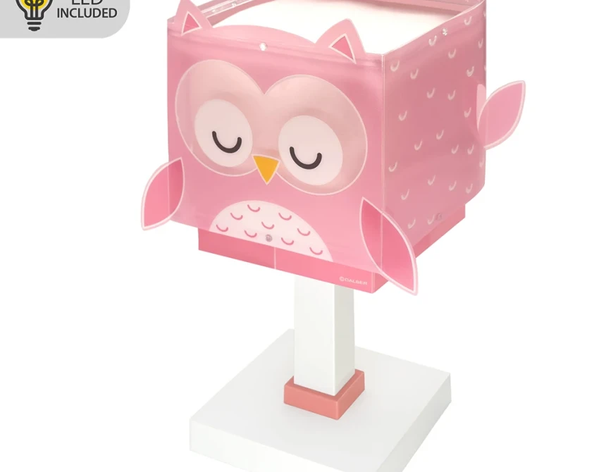 Little Pink Owl παιδικό φωτιστικό κομοδίνου (64481Ν)
