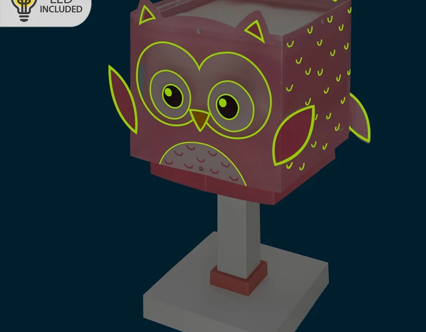 Little Pink Owl παιδικό φωτιστικό κομοδίνου (64481Ν)
