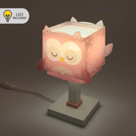 Little Pink Owl παιδικό φωτιστικό κομοδίνου (64481Ν)