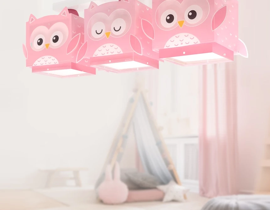 Little Pink Owl τρίφωτο οροφής (64483)