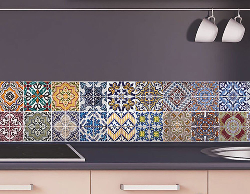 Azulejos μπορντούρα προστασίας τοίχων κουζίνας (67110)