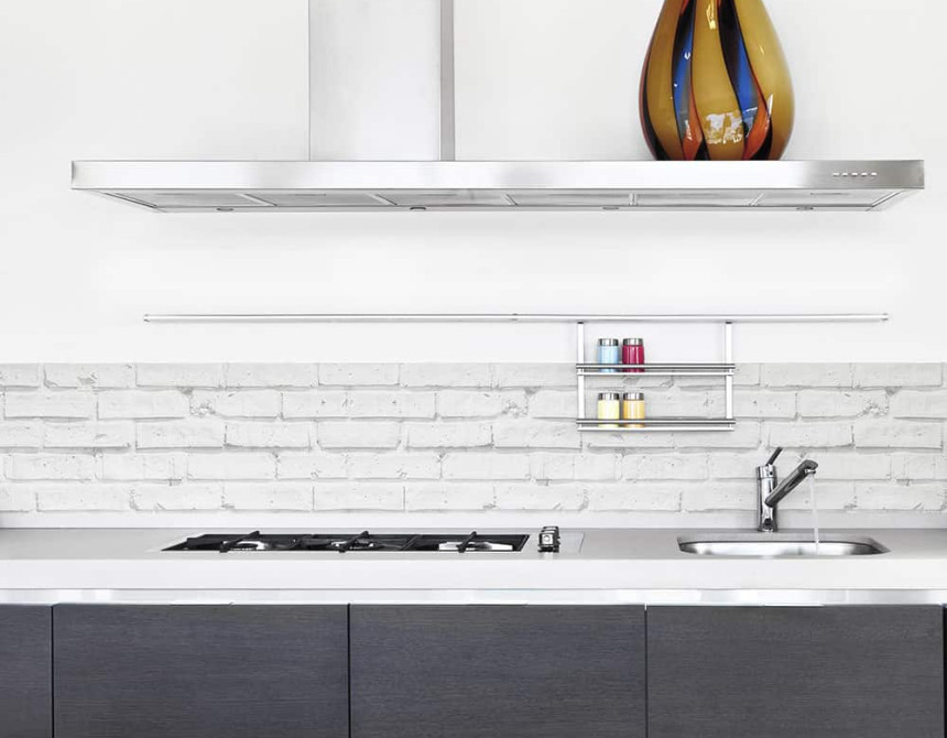 White Bricks μπορντούρα προστασίας τοίχων κουζίνας (67115)