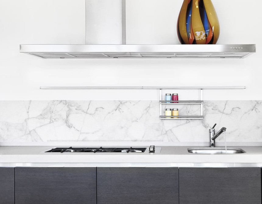 White Marble μπορντούρα προστασίας τοίχων κουζίνας (67118)
