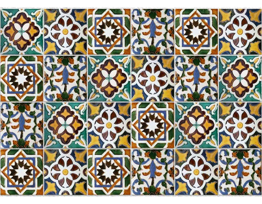 Green Tiles L πλάτη προστασίας τοίχου εστιών κουζίνας (67210)