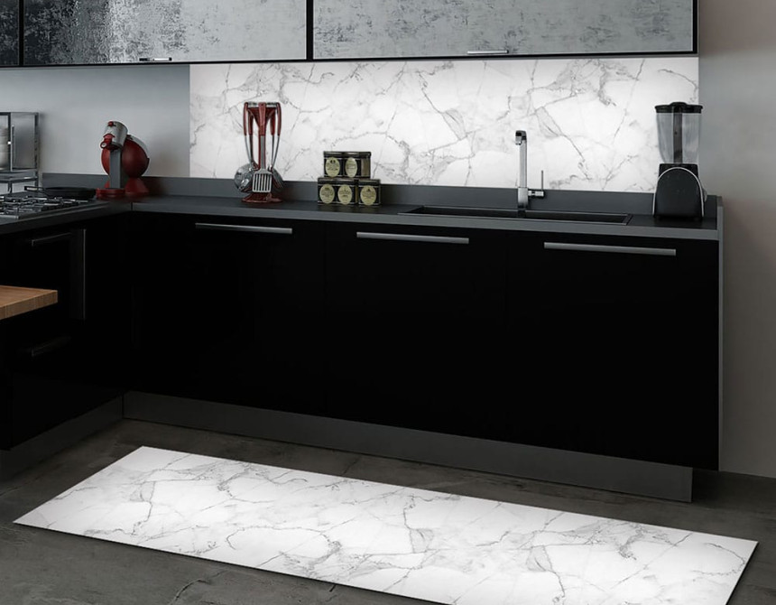 White Marble πλάτη προστασίας τοίχων κουζίνας και μπάνιου (67323)