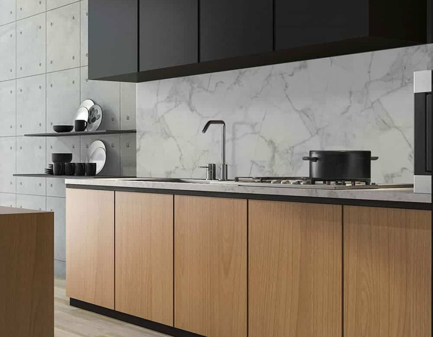 White Marble πλάτη προστασίας τοίχων κουζίνας και μπάνιου (67323)