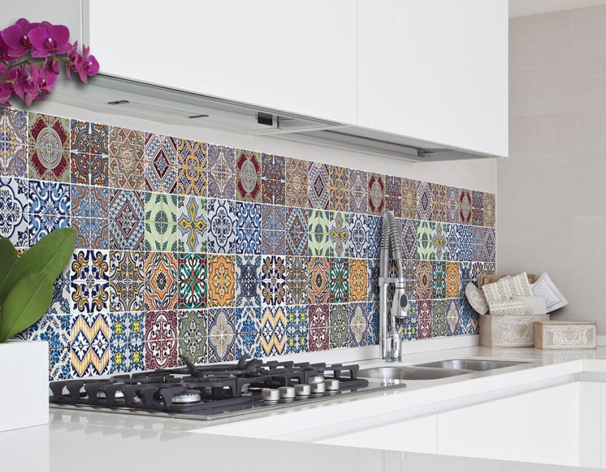Azulejos πλάτη προστασίας τοίχων κουζίνας και μπάνιου (67324)