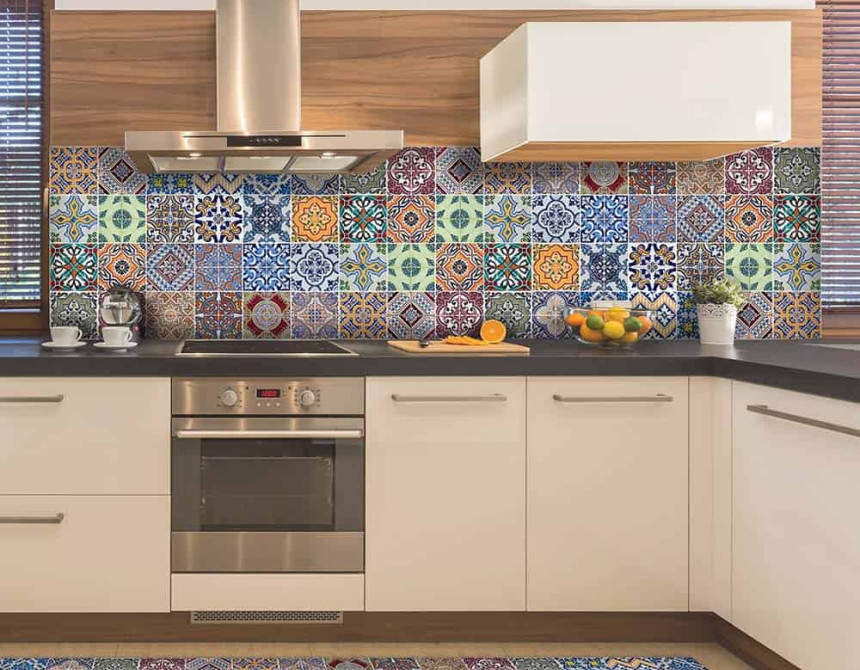 Azulejos πλάτη προστασίας τοίχων κουζίνας και μπάνιου (67324)