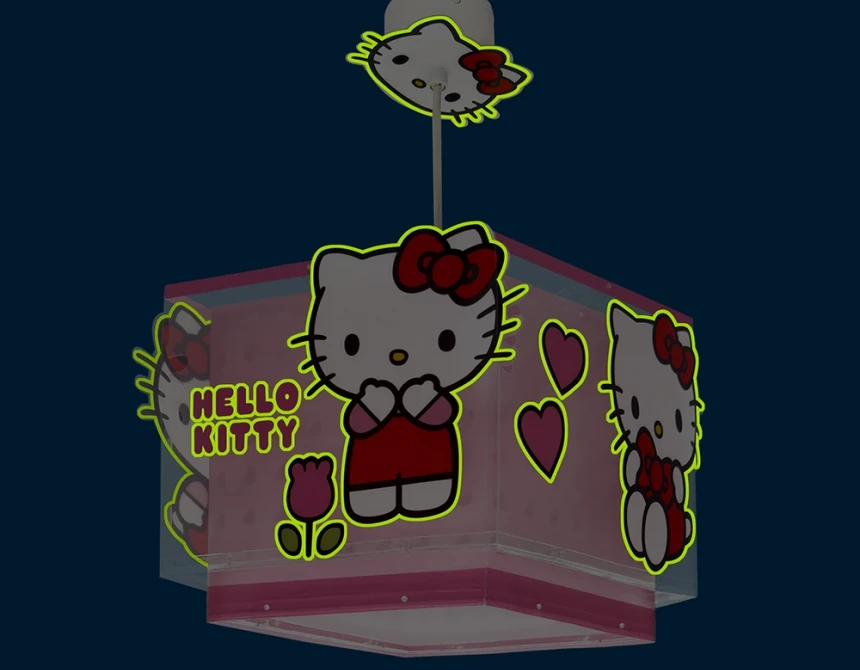 Hello Kitty κρεμαστό παιδικό φωτιστικό οροφής (73262)
