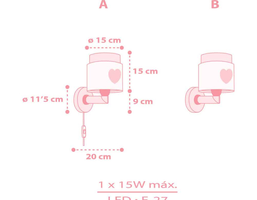 Baby Dreams Pink απλίκα τοίχου (76019S)