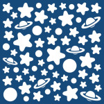 White Stars φωσφορίζοντα τοίχου M (79223)