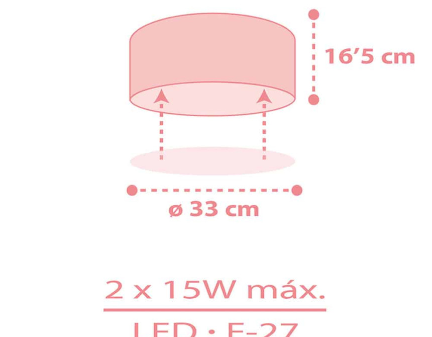 Starlight Pink παιδική πλαφονιέρα οροφής (82216MS)