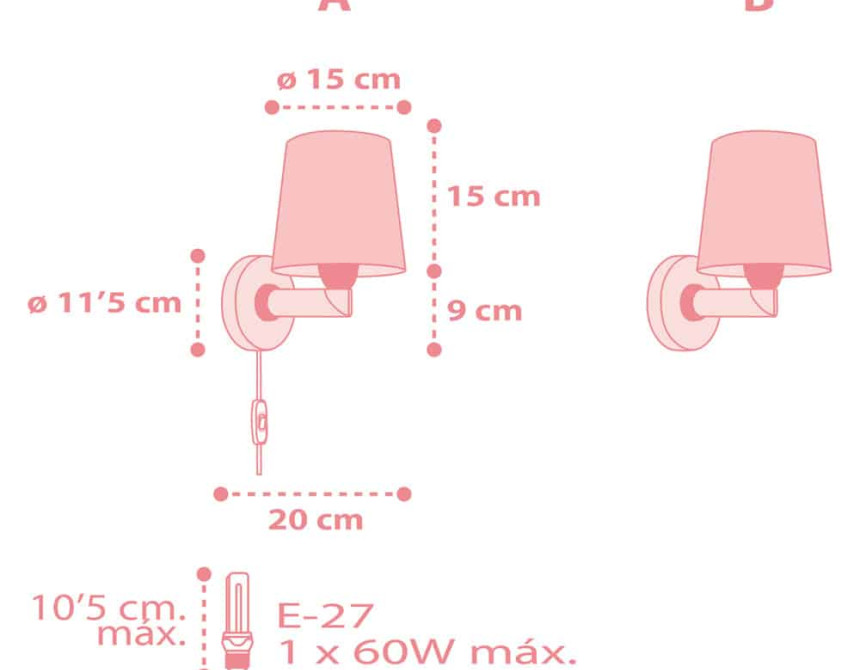 Starlight Pink απλίκα τοίχου (82219S)