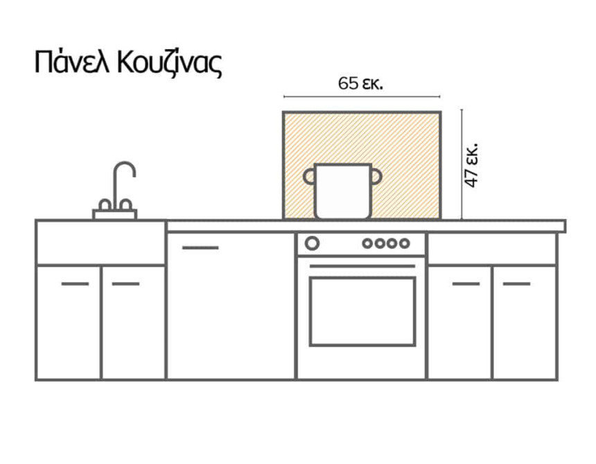 Azulejos L πλάτη προστασίας τοίχου εστιών κουζίνας (67202)