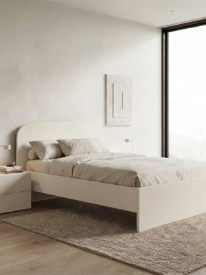 Ημίδιπλο Κρεβάτι Διώνη (για στρώμα 100x200cm) off white