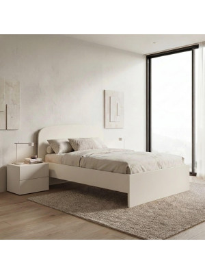 Ημίδιπλο Κρεβάτι Διώνη (για στρώμα 100x200cm) off white