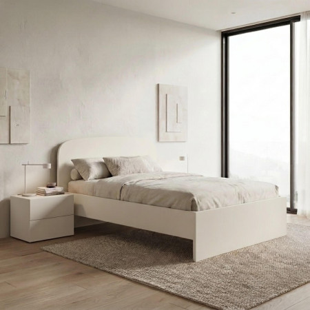 Ημίδιπλο Κρεβάτι Διώνη (για στρώμα 100x200cm) off white