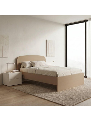 Ημίδιπλο Κρεβάτι Διώνη (για στρώμα 100x200cm) Cappuccino