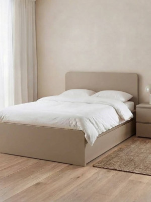 Ημίδιπλο Κρεβάτι NEST (για στρώμα 100x200cm) Cappuccino